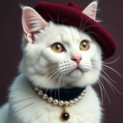 Bordeaux Muse pet portrait style