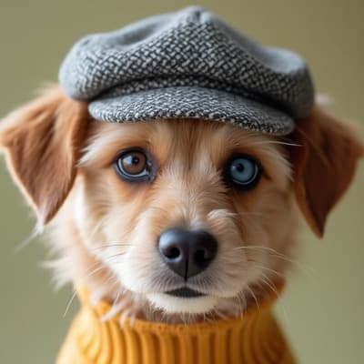 Smart Casual pet portrait style