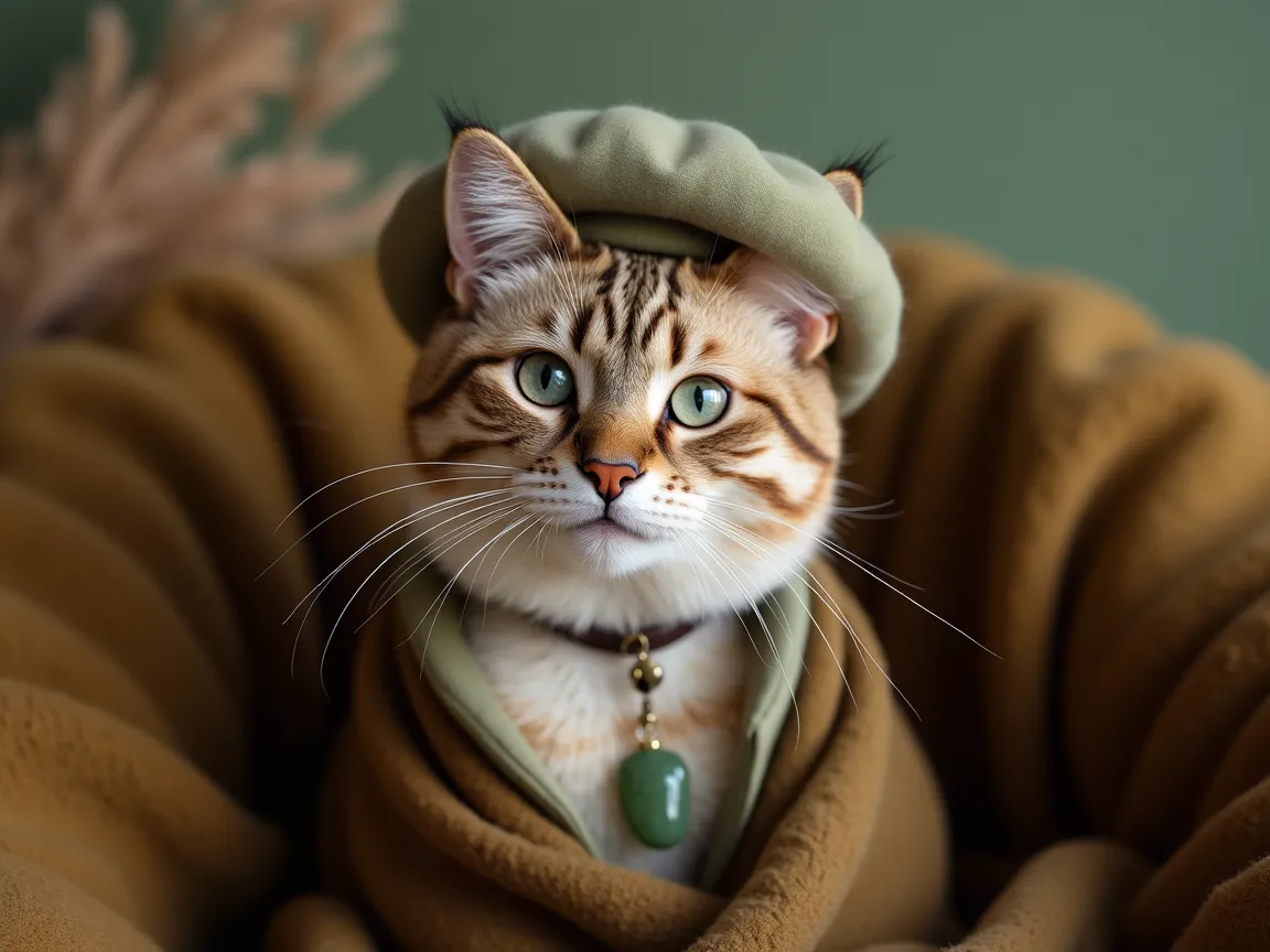 Emerald fashion pet portrait
