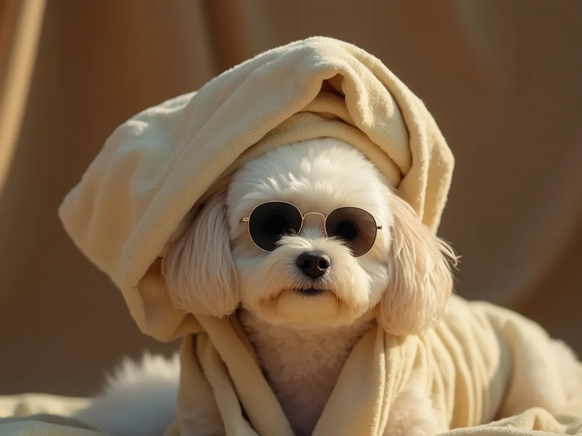 Elegant magazine-style pet portrait