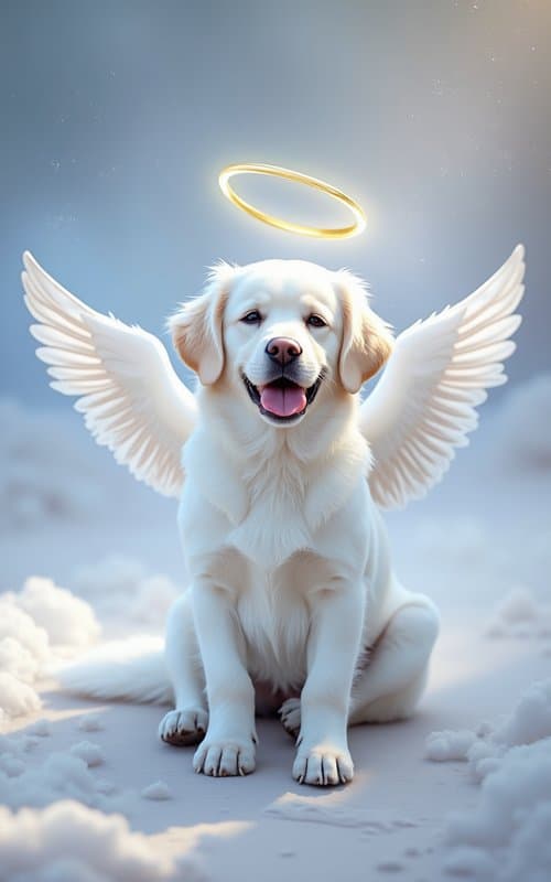 Guardian Angel pet portrait style