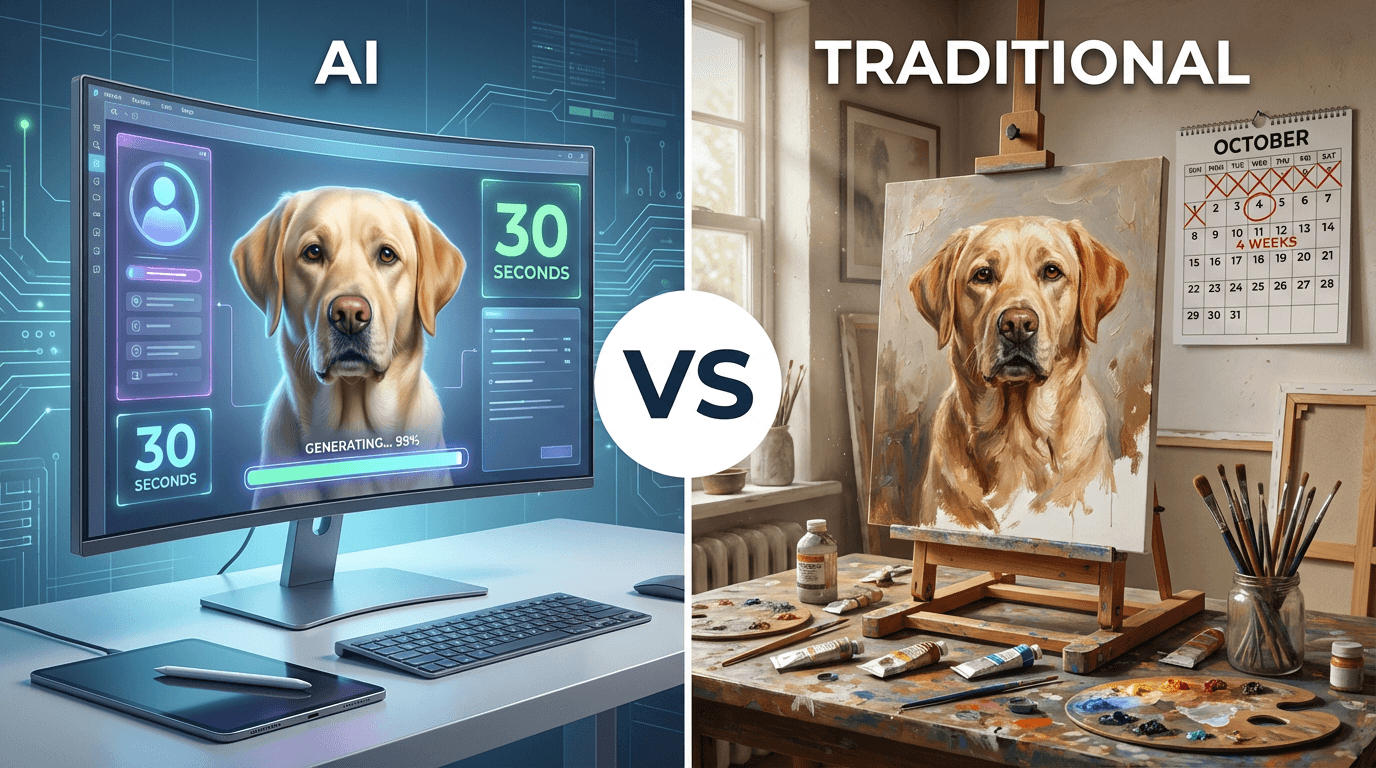 AI vs Traditional Pet Portraits: Which Is the Better Gift in 2026?
