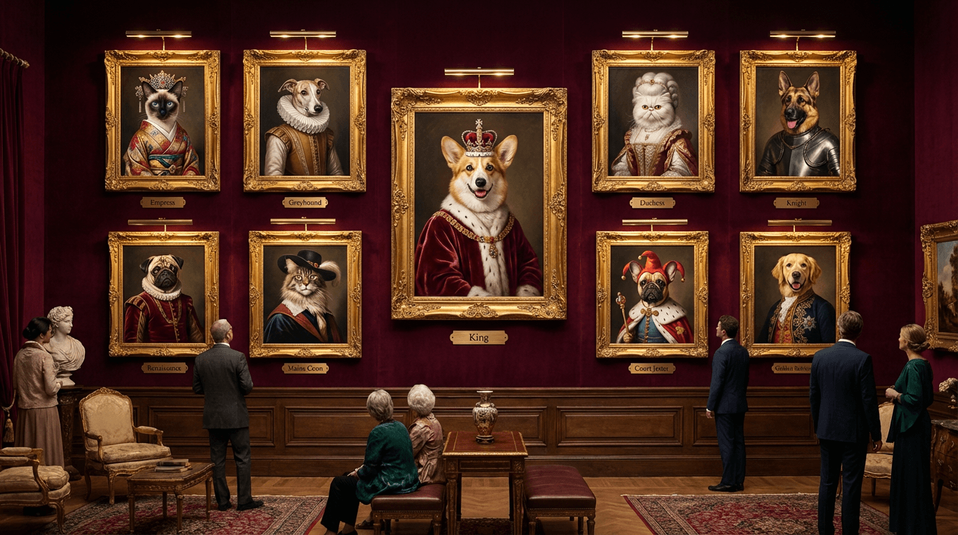 10 Royal Pet Portrait Styles Your Dog (or Cat) Deserves